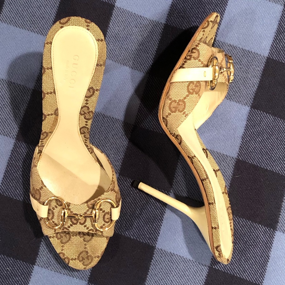 Gucci Monogram Horsebit Heels